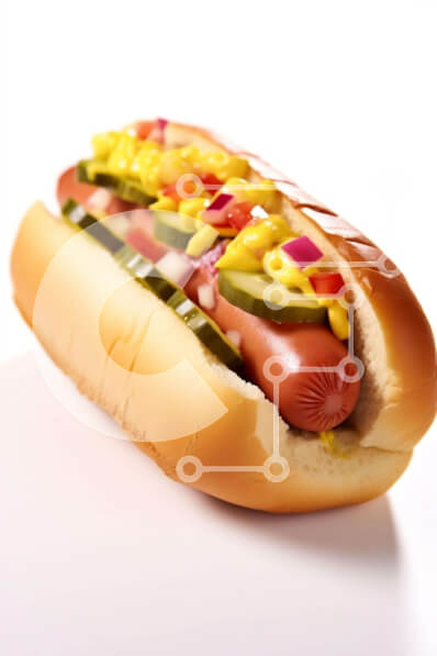 Σετ των 2 Intra Συλλεκτικό Ξύλινο Παζλ Plywood  4mm - Χοτ ντογκ κουλούρι με μουστάρδα, απόλαυση, τουρσιά και κρεμμύδια Σε Ξύλινο Κουτί - Διαστάσεις: 10x10 cm – 25 κομμάτια