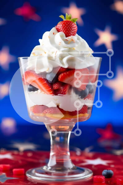 Σετ των 2 Intra Συλλεκτικό Ξύλινο Παζλ Plywood  4mm - Επιδόρπιο πατριωτικού θέματος με σαντιγί και μούρα Σε Ξύλινο Κουτί - Διαστάσεις: 10x10 cm – 25 κομμάτια