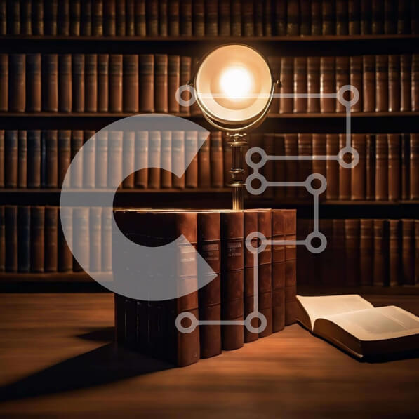 Intra Συλλεκτικό Ξύλινο Παζλ Plywood  4mm - Ανοίξτε το βιβλίο σε ξύλινο τραπέζι με στοίβες βιβλίων και λάμπα Σε Ξύλινο Κουτί - Διαστάσεις Puzzle: 10x10 cm – 25 κομμάτια