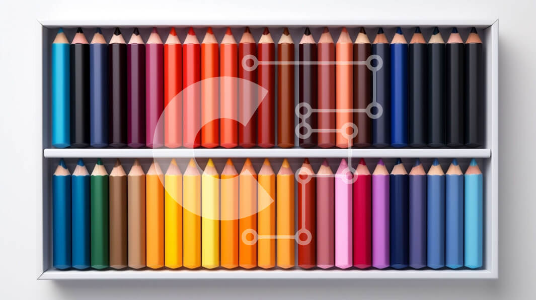 Intra Συλλεκτικό Ξύλινο Παζλ Plywood  4mm - Χρωματιστά μολύβια κουτί σε λευκό φόντο Σε Ξύλινο Κουτί - Διαστάσεις: 10x10 cm – 25 κομμάτια