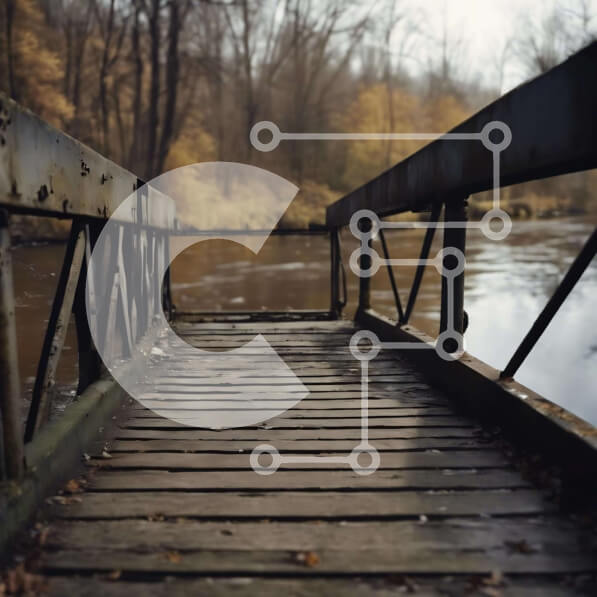 Intra Συλλεκτικό Ξύλινο Παζλ Plywood  4mm - Ξύλινη γέφυρα πάνω από το νερό στο δάσος Σε Ξύλινο Κουτί - Διαστάσεις: 10x10 cm – 25 κομμάτια