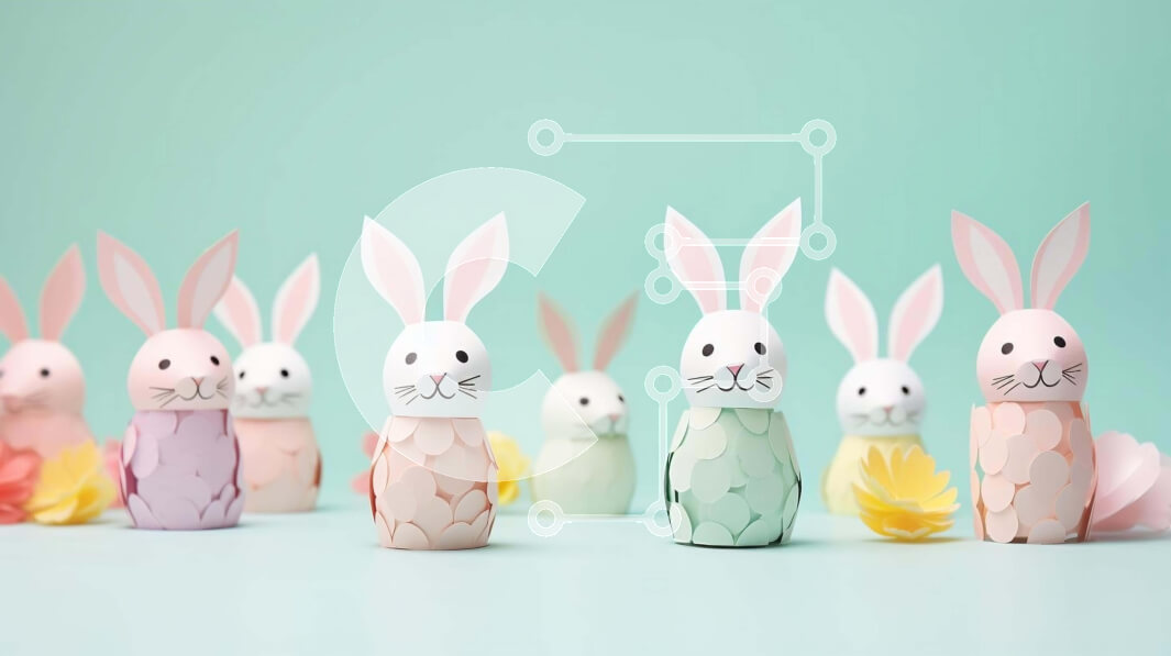 Intra Συλλεκτικό Ξύλινο Παζλ Plywood  4mm - Πασχαλινές Χάρτινες χειροτεχνίες με παστέλ χρώματα Σε Ξύλινο Κουτί - Διαστάσεις: 10x10 cm – 25 κομμάτια