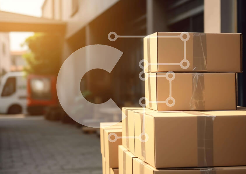 Intra Συλλεκτικό Ξύλινο Παζλ Plywood  4mm - Στοίβα από χαρτόκουτα σε αστικό περιβάλλον Σε Ξύλινο Κουτί - Διαστάσεις: 10x10 cm – 25 κομμάτια