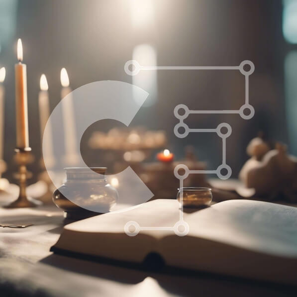 Intra Συλλεκτικό Ξύλινο Παζλ Plywood  4mm - Ανοίξτε το βιβλίο με κεριά και δαχτυλίδια Σε Ξύλινο Κουτί - Διαστάσεις: 10x10 cm – 25 κομμάτια