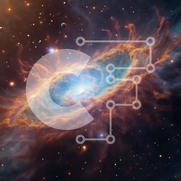 Intra Συλλεκτικό Ξύλινο Παζλ Plywood  4mm - Νεφέλωμα και αστέρια στο διάστημα Σε Ξύλινο Κουτί - Διαστάσεις Puzzle: 10x10 cm – 25 κομμάτια