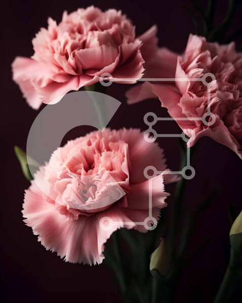 Intra Συλλεκτικό Ξύλινο Παζλ Plywood  4mm - Τρία ροζ γαρύφαλλα σε ένα βάζο Σε Ξύλινο Κουτί - Διαστάσεις: 10x10 cm – 25 κομμάτια