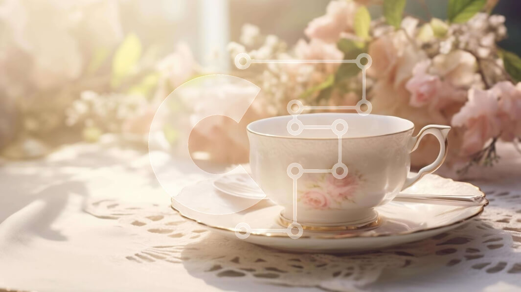 Σετ των 2 Intra Συλλεκτικό Ξύλινο Παζλ Plywood  4mm - Κομψό τραπέζι με λευκό φλιτζάνι, πιατάκι και κουτάλι Σε Ξύλινο Κουτί - Διαστάσεις: 10x10 cm – 25 κομμάτια