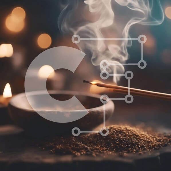 Intra Συλλεκτικό Ξύλινο Παζλ Plywood  4mm - Θυμίαμα, μπολ ρυζιού και κηροπήγια Σε Ξύλινο Κουτί - Διαστάσεις Puzzle: 10x10 cm – 25 κομμάτια