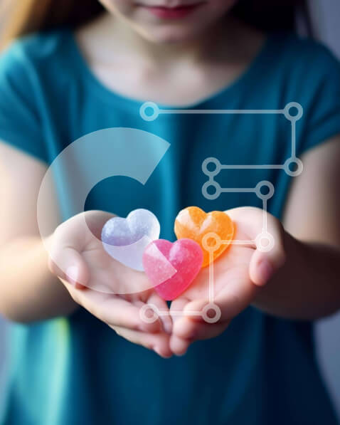 Intra Συλλεκτικό Ξύλινο Παζλ Plywood  4mm - Κορίτσι που κρατά ούλα σε σχήμα καρδιάς Σε Ξύλινο Κουτί - Διαστάσεις Puzzle: 10x10 cm – 25 κομμάτια