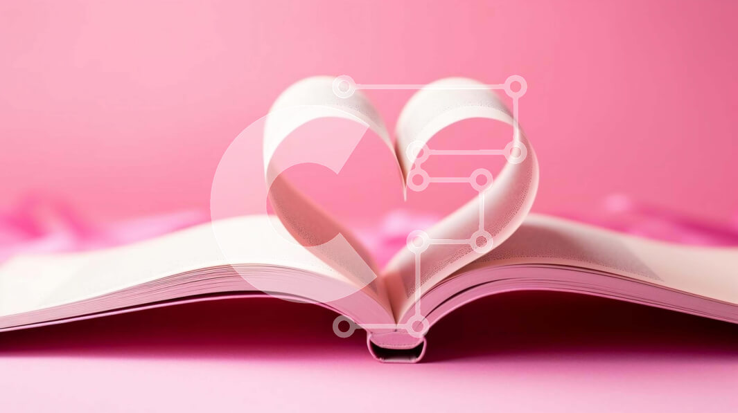 Intra Συλλεκτικό Ξύλινο Παζλ Plywood  4mm - Ανοίξτε το βιβλίο με κοπή καρδιάς σε ροζ χαρτί Σε Ξύλινο Κουτί - Διαστάσεις Puzzle: 10x10 cm – 25 κομμάτια