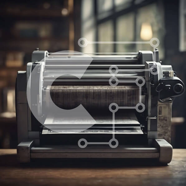 Intra Συλλεκτικό Ξύλινο Παζλ Plywood  4mm - Vintage γραφομηχανή σε ξύλινο τραπέζι Σε Ξύλινο Κουτί - Διαστάσεις: 10x10 cm – 25 κομμάτια