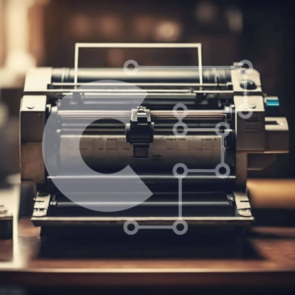 Intra Συλλεκτικό Ξύλινο Παζλ Plywood  4mm - Vintage γραφομηχανή σε ξύλινο τραπέζι Σε Ξύλινο Κουτί - Διαστάσεις: 10x10 cm – 25 κομμάτια