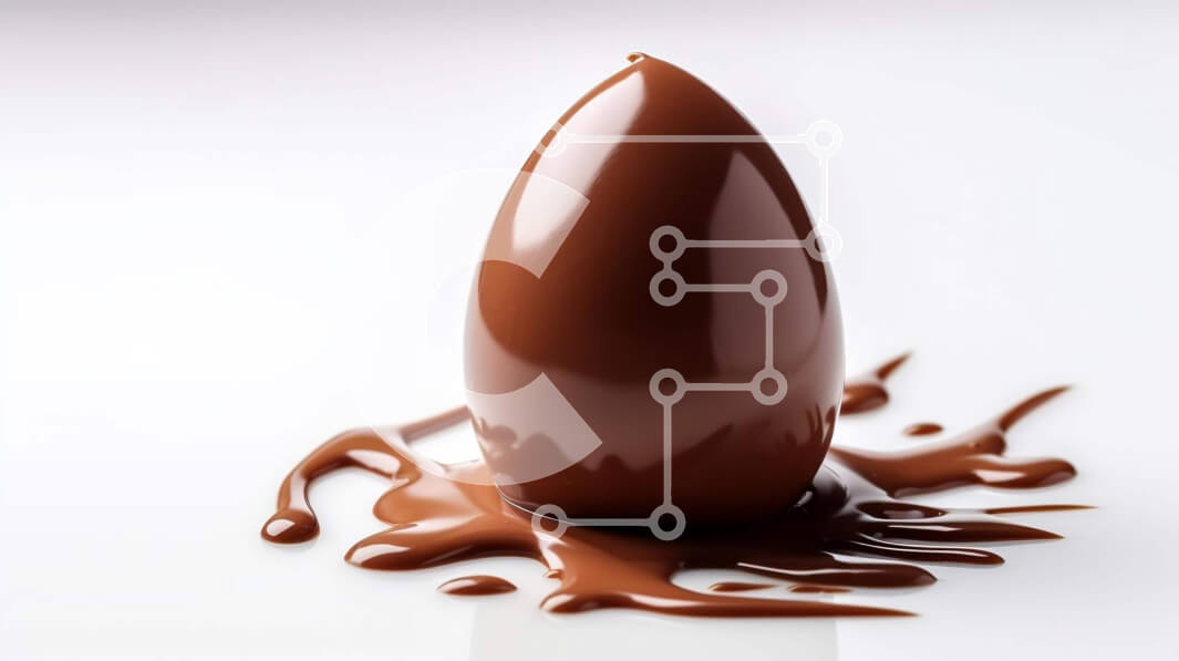 Σετ των 2 Intra Συλλεκτικό Ξύλινο Παζλ Plywood  4mm - Λιωμένη σοκολάτα που στάζει σε λευκή επιφάνεια Σε Ξύλινο Κουτί - Διαστάσεις: 10x10 cm – 25 κομμάτια