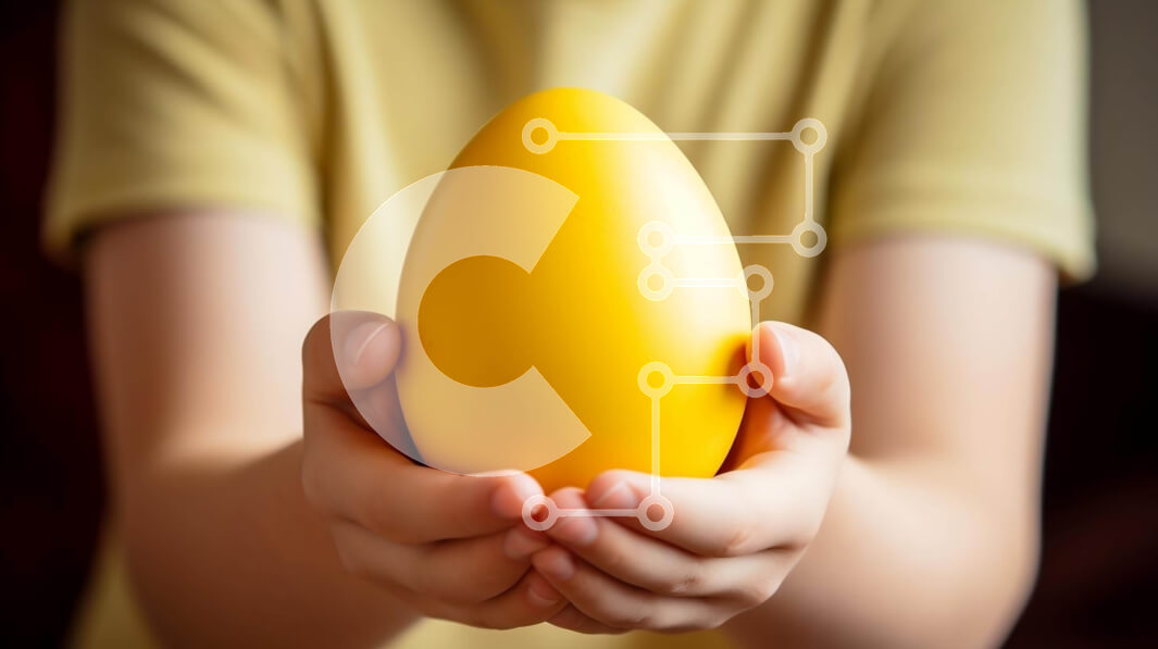 Intra Συλλεκτικό Ξύλινο Παζλ Plywood  4mm - Παιδί που κρατά το πασχαλινό αυγό για τον εορτασμό Σε Ξύλινο Κουτί - Διαστάσεις: 10x10 cm – 25 κομμάτια