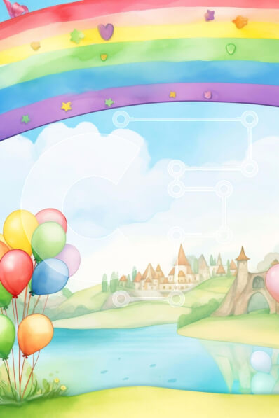 Intra Συλλεκτικό Ξύλινο Παζλ Plywood  4mm - Πολύχρωμο υπαίθριο σκηνικό με μπαλόνια, λουλούδια και ουράνιο τόξο Σε Ξύλινο Κουτί - Διαστάσεις Puzzle: 10x10 cm – 25 κομμάτια