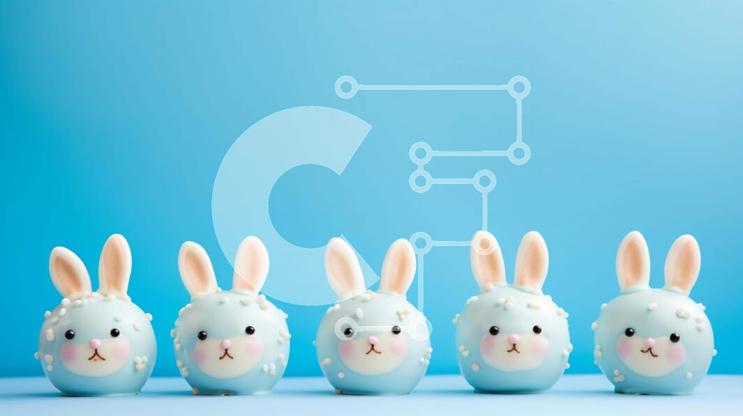 Σετ των 2 Intra Συλλεκτικό Ξύλινο Παζλ Plywood  4mm - Διακοσμημένα λαγουδάκια κουνελάκια για τις γιορτές του Πάσχα Σε Ξύλινο Κουτί - Διαστάσεις: 10x10 cm – 25 κομμάτια