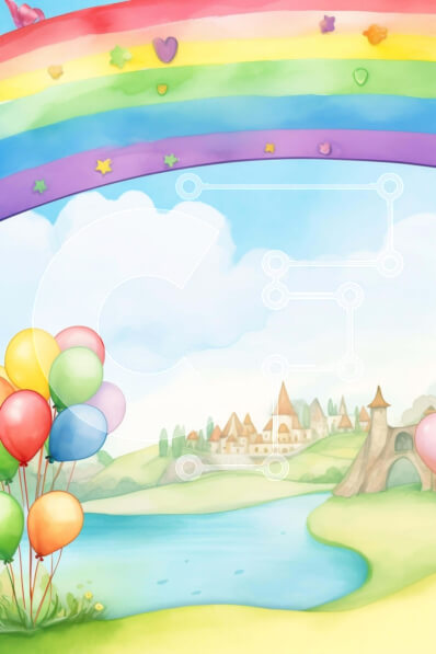 Σετ των 2 Intra Συλλεκτικό Ξύλινο Παζλ Plywood  4mm - Πολύχρωμο τοπίο με μπαλόνια και ουράνιο τόξο Σε Ξύλινο Κουτί - Διαστάσεις: 10x10 cm – 25 κομμάτια