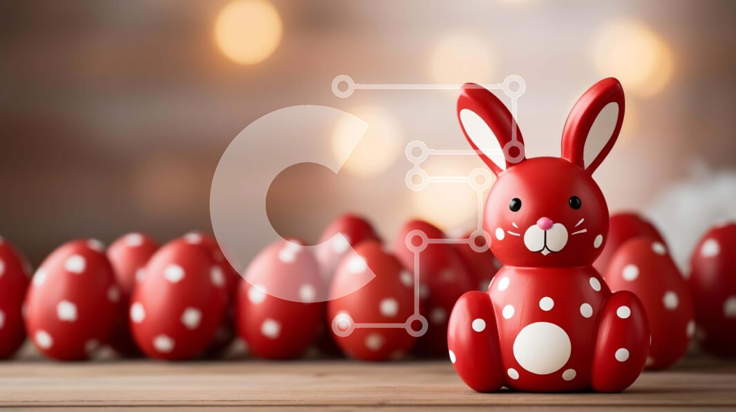 Intra Συλλεκτικό Ξύλινο Παζλ Plywood  4mm - Πασχαλινό λαγουδάκι και αυγά Σε Ξύλινο Κουτί - Διαστάσεις: 10x10 cm – 25 κομμάτια