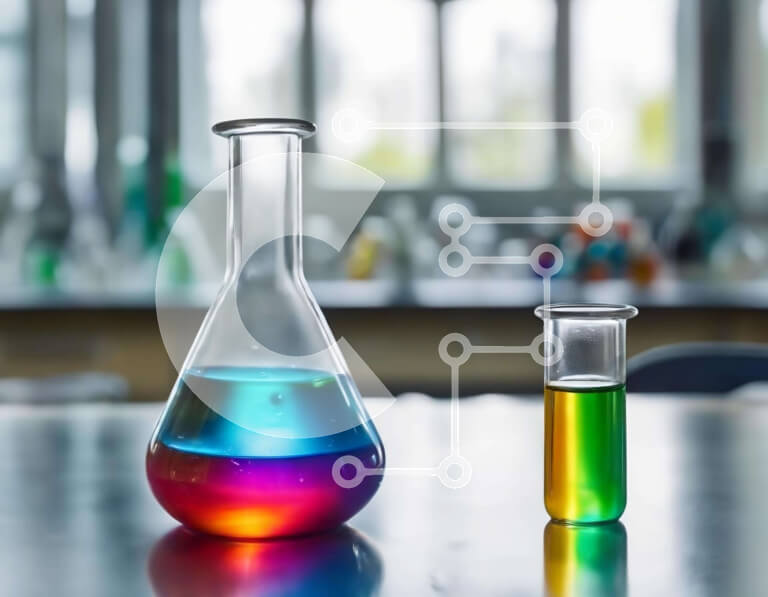 Intra Συλλεκτικό Ξύλινο Παζλ Plywood  4mm - Εργαστηριακά ποτήρια και δοκιμαστικοί σωλήνες για πειράματα Σε Ξύλινο Κουτί - Διαστάσεις Puzzle: 10x10 cm – 25 κομμάτια