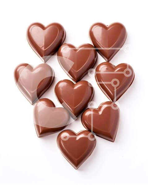 Intra Συλλεκτικό Ξύλινο Παζλ Plywood  4mm - Σοκολατένιες καρδιές σε σχήμα καρδιάς ανάποδα Σε Ξύλινο Κουτί - Διαστάσεις Puzzle: 10x10 cm – 25 κομμάτια