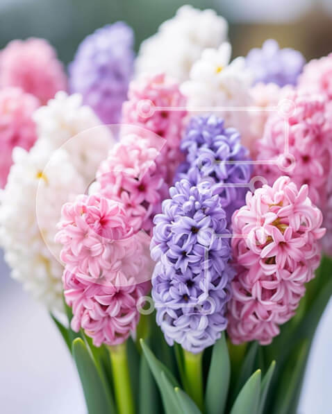 Intra Συλλεκτικό Ξύλινο Παζλ Plywood  4mm - Βάζο με ροζ, μωβ και λευκά άνθη υάκινθου Σε Ξύλινο Κουτί - Διαστάσεις: 10x10 cm – 25 κομμάτια