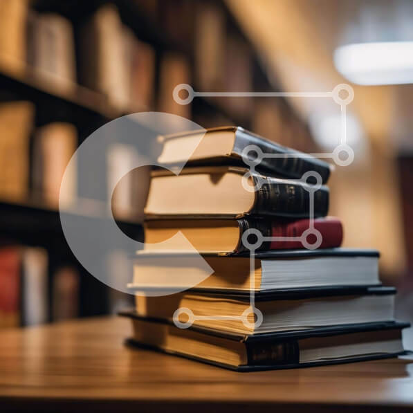 Intra Συλλεκτικό Ξύλινο Παζλ Plywood  4mm - Στοίβα από βιβλία και βιβλιοθήκες σε μια βιβλιοθήκη Σε Ξύλινο Κουτί - Διαστάσεις Puzzle: 10x10 cm – 25 κομμάτια