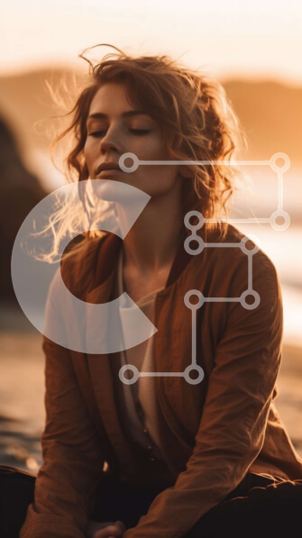 Intra Συλλεκτικό Ξύλινο Παζλ Plywood  4mm - Εκπληκτική φωτογραφία μιας γυναίκας που κάθεται στην παραλία στο ηλιοβασίλεμα Σε Ξύλινο Κουτί - Διαστάσεις Puzzle: 10x10 cm – 25 κομμάτια