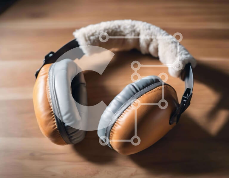 Intra Συλλεκτικό Ξύλινο Παζλ Plywood  4mm - Καφέ ακουστικά σε ξύλινο τραπέζι Σε Ξύλινο Κουτί - Διαστάσεις: 10x10 cm – 25 κομμάτια