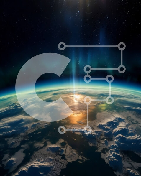 Intra Συλλεκτικό Ξύλινο Παζλ Plywood  4mm - Προβολή δέους της Γης από το διάστημα με τον Ήλιο στο φόντο Σε Ξύλινο Κουτί - Διαστάσεις: 10x10 cm – 25 κομμάτια