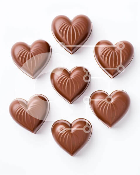 Intra Συλλεκτικό Ξύλινο Παζλ Plywood  4mm - Σοκολάτες σε σχήμα καρδιάς για την ημέρα του Αγίου Βαλεντίνου Σε Ξύλινο Κουτί - Διαστάσεις: 10x10 cm – 25 κομμάτια