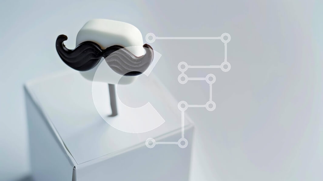 Σετ των 2 Intra Συλλεκτικό Ξύλινο Παζλ Plywood  4mm - Μαύρο και άσπρο μουστάκι Popsicle σε λευκό κουτί Σε Ξύλινο Κουτί - Διαστάσεις: 10x10 cm – 25 κομμάτια