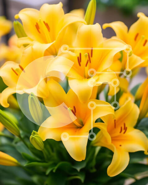 Intra Συλλεκτικό Ξύλινο Παζλ Plywood  4mm - Μπουκέτο με κίτρινα λουλούδια σε ανοιχτό δοχείο Σε Ξύλινο Κουτί - Διαστάσεις: 10x10 cm – 25 κομμάτια