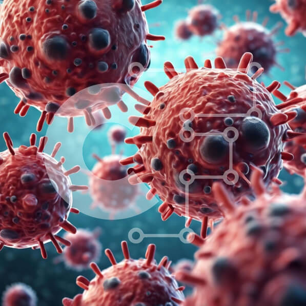 Intra Συλλεκτικό Ξύλινο Παζλ Plywood  4mm - Κοντινή εικόνα των Κόκκινων και Μαύρων ιών Σε Ξύλινο Κουτί - Διαστάσεις Puzzle: 10x10 cm – 25 κομμάτια