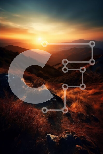 Σετ των 2 Intra Συλλεκτικό Ξύλινο Παζλ Plywood  4mm - Ονειρική και ειρηνική εικόνα του ηλιοβασιλέματος πάνω από μια οροσειρά Σε Ξύλινο Κουτί - Διαστάσεις: 10x10 cm – 25 κομμάτια