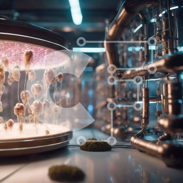 Intra Συλλεκτικό Ξύλινο Παζλ Plywood  4mm - Γυάλινο Δοχείο με Οργανισμούς σε Βιομηχανικό Εργαστήριο Σε Ξύλινο Κουτί - Διαστάσεις Puzzle: 10x10 cm – 25 κομμάτια