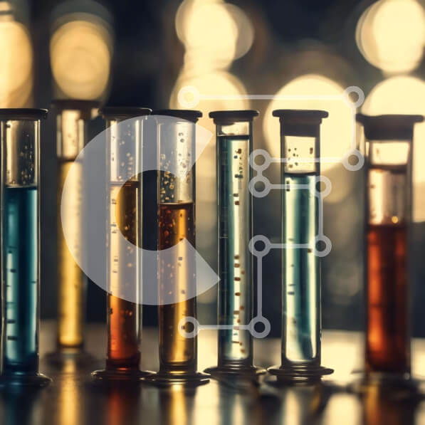 Intra Συλλεκτικό Ξύλινο Παζλ Plywood  4mm - Πολύχρωμοι δοκιμαστικοί σωλήνες και υγρά για πειραματισμούς επιστήμης Σε Ξύλινο Κουτί - Διαστάσεις Puzzle: 10x10 cm – 25 κομμάτια