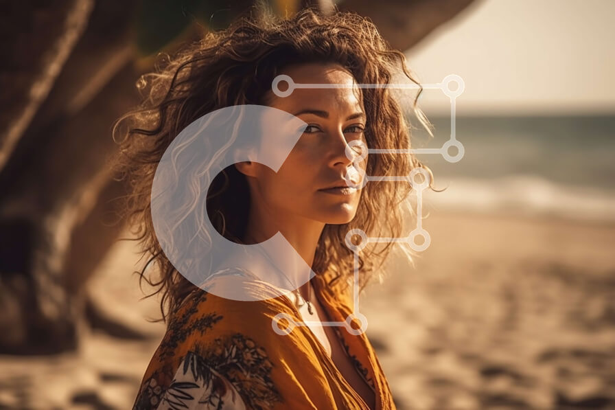 Intra Συλλεκτικό Ξύλινο Παζλ Plywood  4mm - Εκπληκτική εικόνα μιας γυναίκας με κίτρινο φόρεμα στην παραλία στο ηλιοβασίλεμα Σε Ξύλινο Κουτί - Διαστάσεις: 10x10 cm – 25 κομμάτια