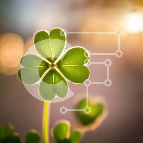 Intra Συλλεκτικό Ξύλινο Παζλ Plywood  4mm - Τετράφυλλο τριφύλλι που αντιπροσωπεύει την τύχη και την ημέρα του Αγίου Πατρικίου Σε Ξύλινο Κουτί - Διαστάσεις: 10x10 cm – 25 κομμάτια