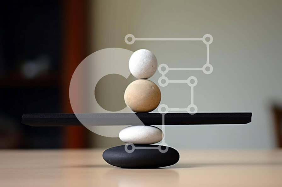 Intra Συλλεκτικό Ξύλινο Παζλ Plywood  4mm - Ζυγαριά ισορροπίας με πέτρες και αυγό Σε Ξύλινο Κουτί - Διαστάσεις: 10x10 cm – 25 κομμάτια