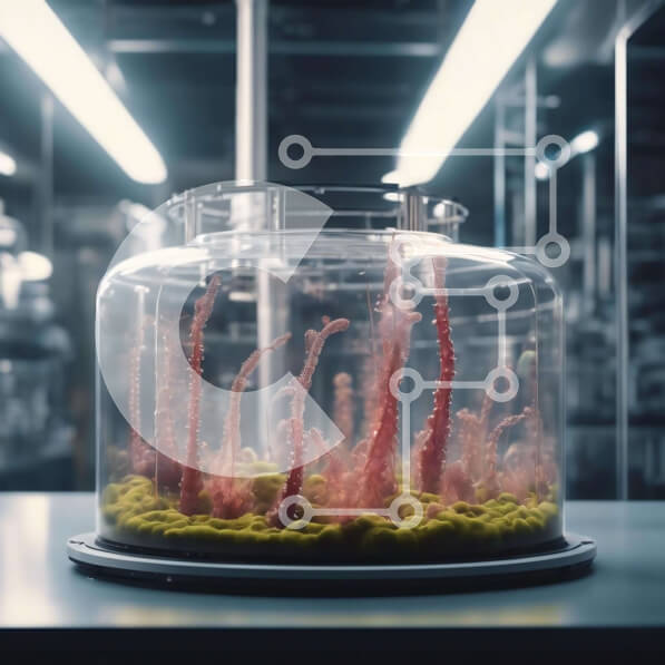 Intra Συλλεκτικό Ξύλινο Παζλ Plywood  4mm - Πράσινα φύκια σε γυάλινο βάζο σε βιομηχανικό τραπέζι Σε Ξύλινο Κουτί - Διαστάσεις Puzzle: 10x10 cm – 25 κομμάτια