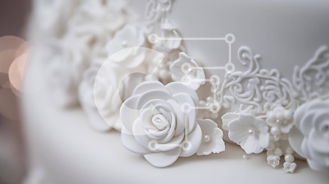 Σετ των 2 Intra Συλλεκτικό Ξύλινο Παζλ Plywood  4mm - Λευκή τούρτα με λουλούδια και μαργαριτάρια διακόσμηση Σε Ξύλινο Κουτί - Διαστάσεις: 10x10 cm – 25 κομμάτια