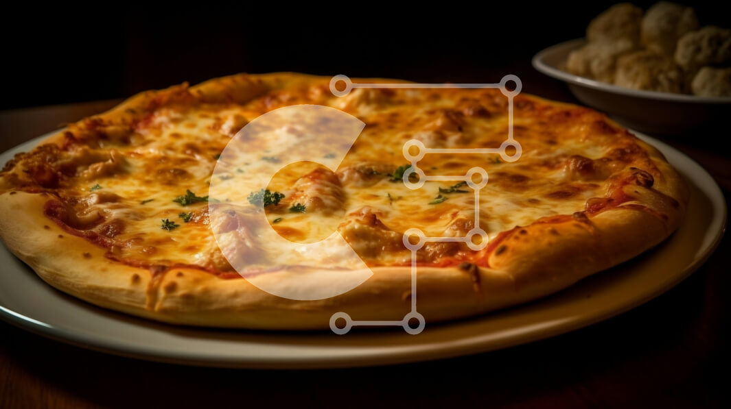 Σετ των 2 Intra Συλλεκτικό Ξύλινο Παζλ Plywood  4mm - Λαχταριστή εικόνα πίτσας με μοτσαρέλα και παρμεζάνα Σε Ξύλινο Κουτί - Διαστάσεις: 10x10 cm – 25 κομμάτια