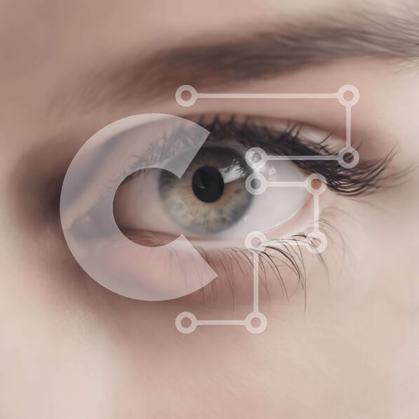 Σετ των 2 Intra Συλλεκτικό Ξύλινο Παζλ Plywood  4mm - Κοντινό πλάνο Γυναικείο μάτι με μακριές βλεφαρίδες Σε Ξύλινο Κουτί - Διαστάσεις: 10x10 cm – 25 κομμάτια