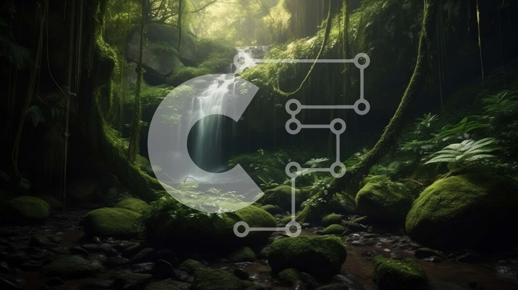 Intra Συλλεκτικό Ξύλινο Παζλ Plywood  4mm - Εκπληκτική εικόνα του καταρράκτη σε μια καταπράσινη ζούγκλα Σε Ξύλινο Κουτί - Διαστάσεις: 10x10 cm – 25 κομμάτια