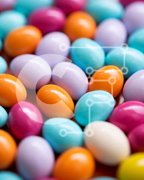 Σετ των 2 Intra Συλλεκτικό Ξύλινο Παζλ Plywood  4mm - Ζωντανή ποικιλία από καλάμια καραμελών Σε Ξύλινο Κουτί - Διαστάσεις: 10x10 cm – 25 κομμάτια