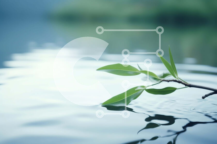 Intra Συλλεκτικό Ξύλινο Παζλ Plywood  4mm - Πράσινος κλάδος φύλλων που επιπλέει στην επιφάνεια του νερού Σε Ξύλινο Κουτί - Διαστάσεις: 10x10 cm – 25 κομμάτια