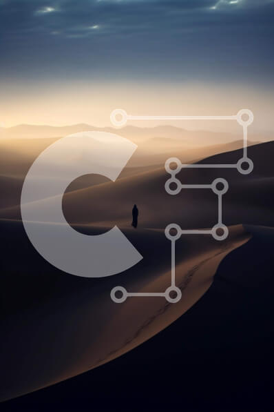 Σετ των 2 Intra Συλλεκτικό Ξύλινο Παζλ Plywood  4mm - Μοναχική φιγούρα στην έρημο στο ηλιοβασίλεμα Σε Ξύλινο Κουτί - Διαστάσεις: 10x10 cm – 25 κομμάτια