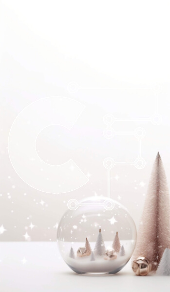 Intra Συλλεκτικό Ξύλινο Παζλ Plywood  4mm - Χριστουγεννιάτικη σφαίρα χιονιού με δέντρα και στολίδια σε λευκό φόντο Σε Ξύλινο Κουτί - Διαστάσεις: 10x10 cm – 25 κομμάτια