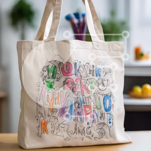 Intra Συλλεκτικό Ξύλινο Παζλ Plywood  4mm - Πολύχρωμη τσάντα με καλλιτεχνικά σχέδια Σε Ξύλινο Κουτί - Διαστάσεις: 10x10 cm – 25 κομμάτια