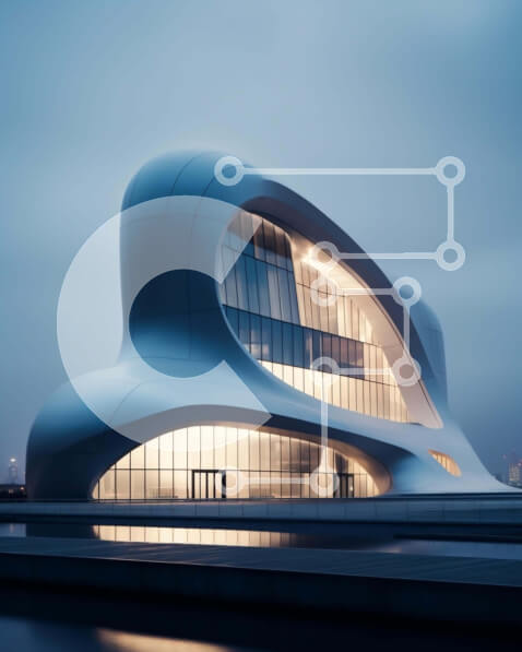 Intra Συλλεκτικό Ξύλινο Παζλ Plywood  4mm - Φουτουριστικό πλωτό κτίριο στο νερό Σε Ξύλινο Κουτί - Διαστάσεις Puzzle: 10x10 cm – 25 κομμάτια